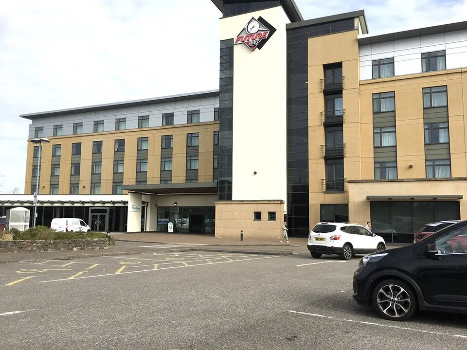 Plymouth'taki Future Inn Hotel'in dış cephesi.